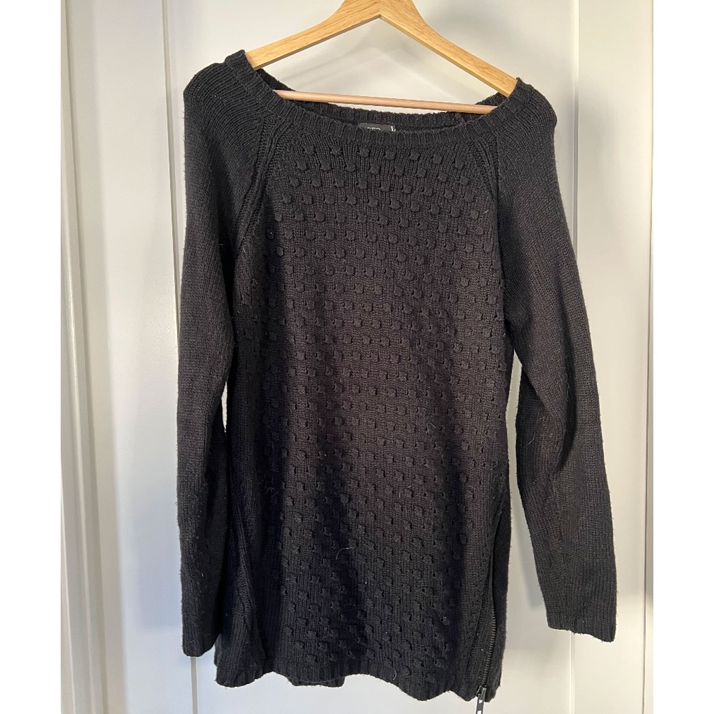 Black Textured Sweater